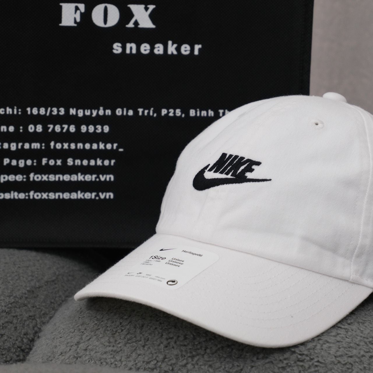  Nón Nike Unisex H86 Cap Futura Washed CP21-3011 Màu Trắng 