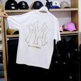  SALE - Áo Thun New Era X MLB Ny Trắng Viền Gold | 12360541 Chính Hãng 