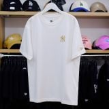  SALE - Áo Thun New Era X MLB Ny Trắng Viền Gold | 12360541 Chính Hãng 