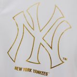  SALE - Áo Thun New Era X MLB Ny Trắng Viền Gold | 12360541 Chính Hãng 