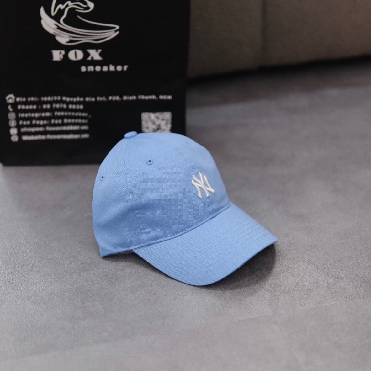  Mũ Nón MLB Ny Màu Xanh Dương Nhạt Hàng Chính Hãng 