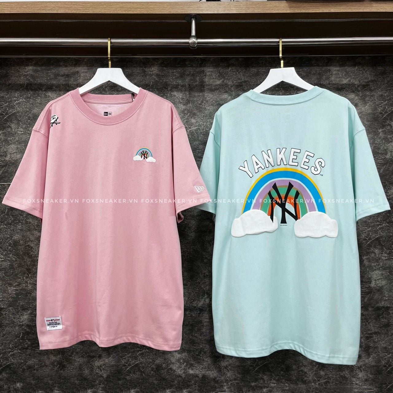  SALE - Áo Thun New Era X MLB Cầu Vồng Xanh | 13280314 Hàng Chính Hãng 