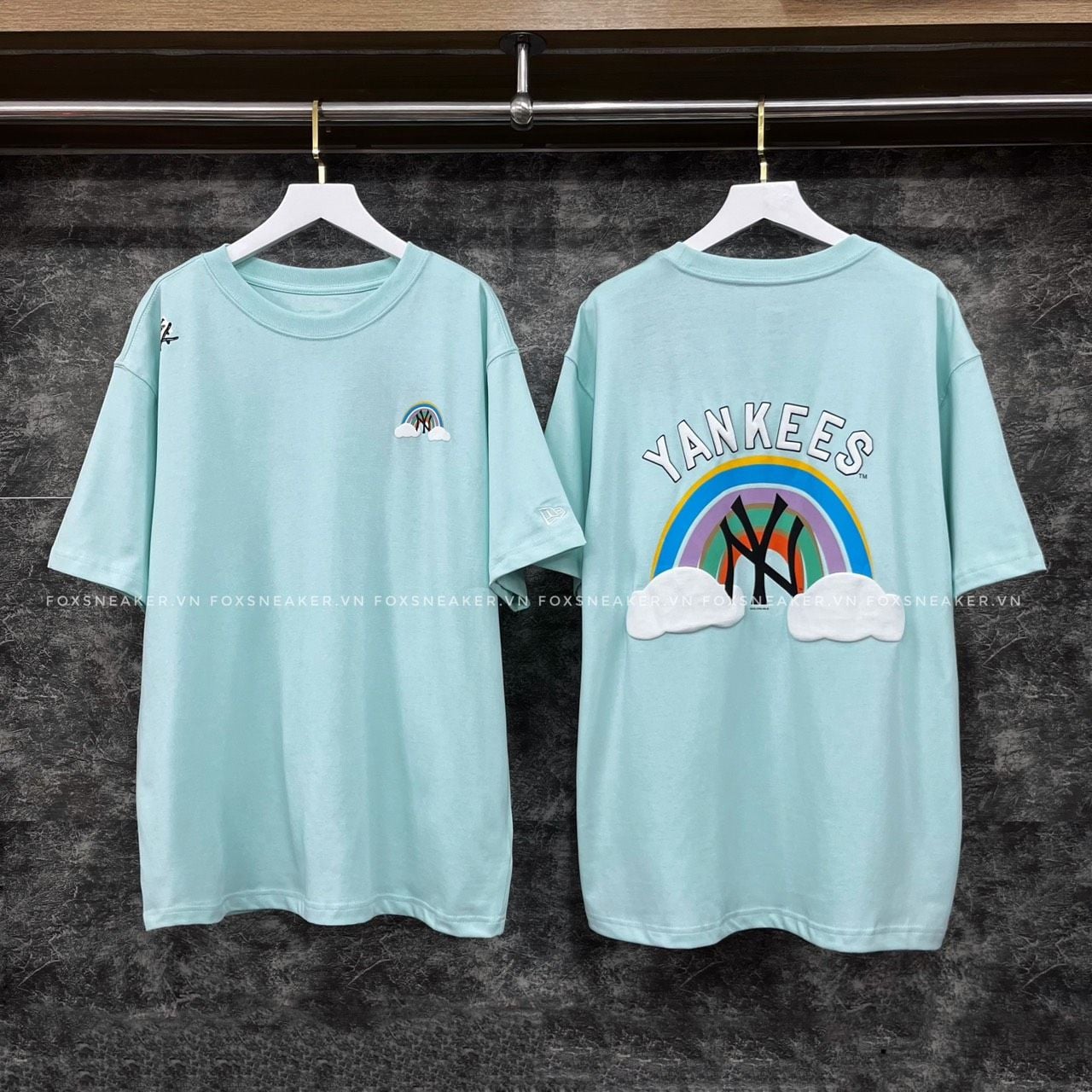  SALE - Áo Thun New Era X MLB Cầu Vồng Xanh | 13280314 Hàng Chính Hãng 