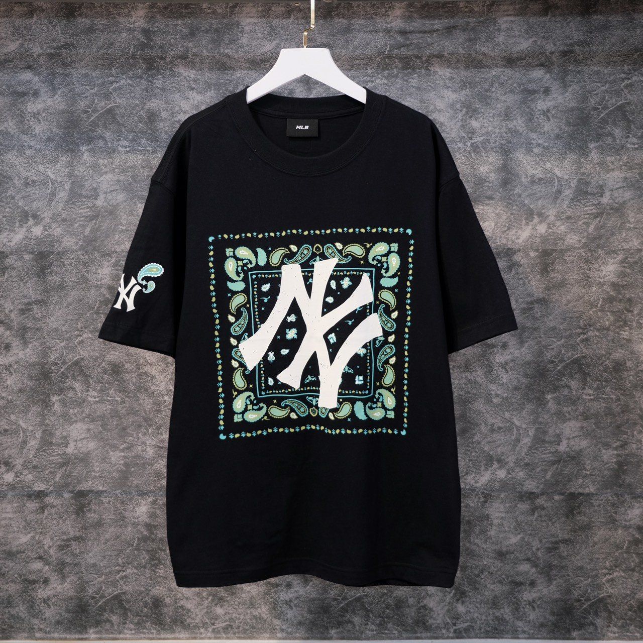  SALE - Áo Thun MLB Hoạ Tiết Paisley Hàng Chính Hãng 