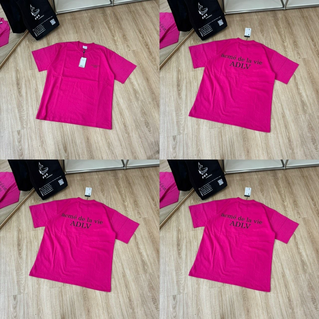  Áo Thun ADLV Basic Màu Hồng Hàng Chính Hãng 