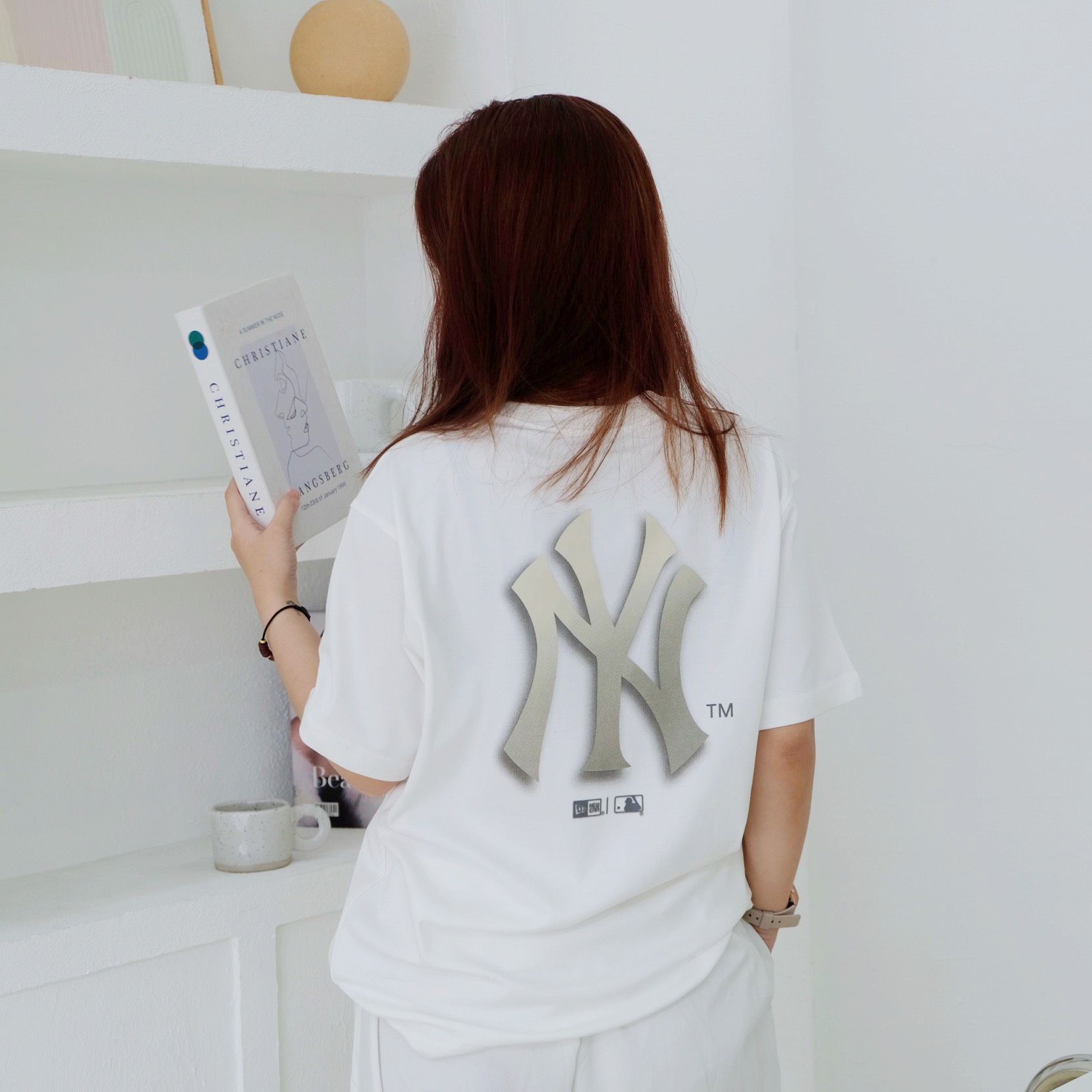  SALE - Áo Thun New Era Ny Shadow Màu Trắng I 14179137 Hàng Chính Hãng 