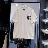  SALE - Áo Thun New Era Hình Thoi Màu Kem I 122046145 Hàng Chính Hãng 