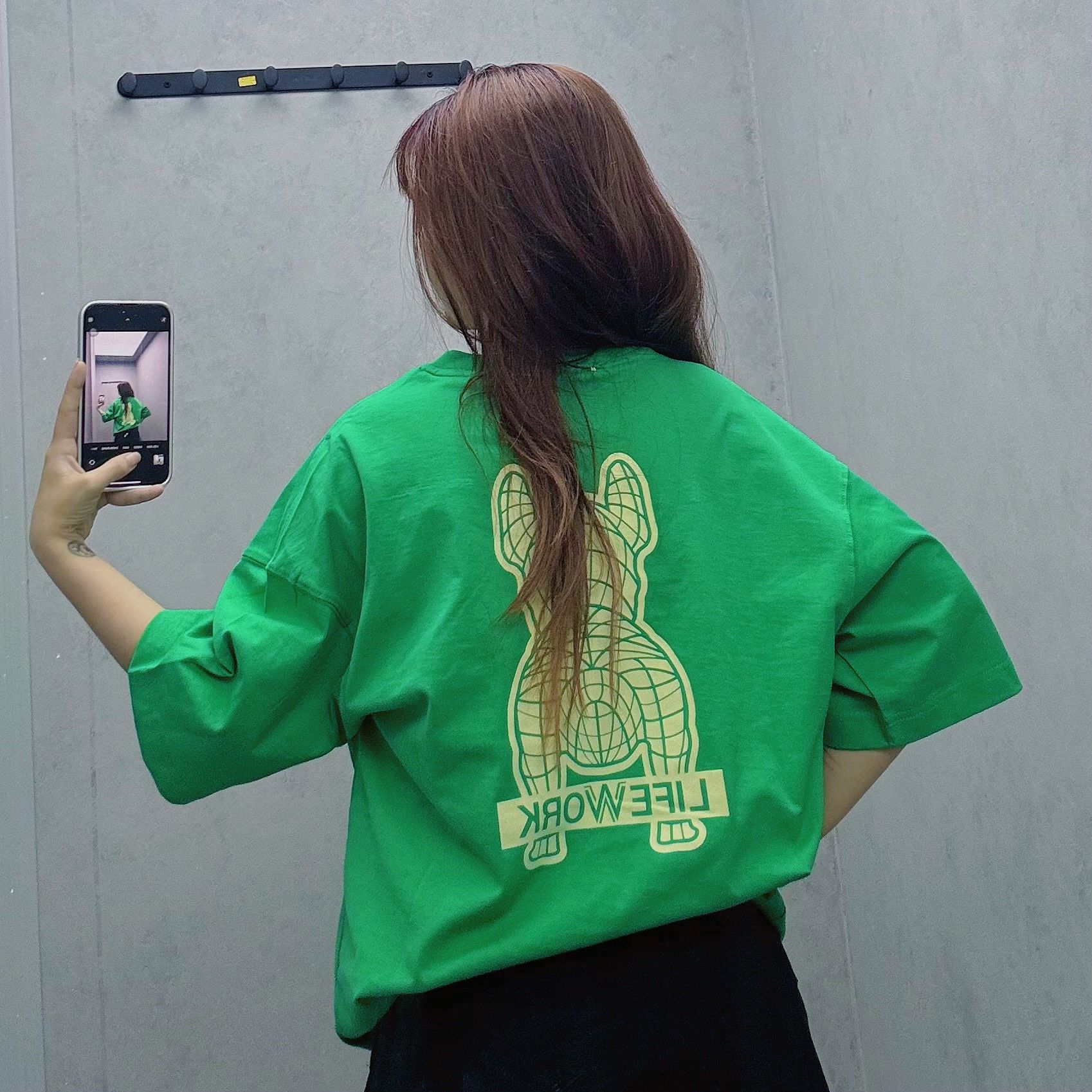  Áo Thun Life Work Logo Mini ' GREEN ' [ LW234TS088 ] Hàng Chính Hãng 