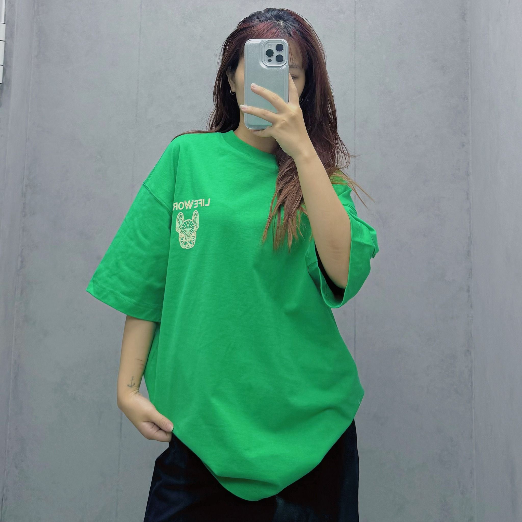 Áo Thun Life Work Logo Mini ' GREEN ' [ LW234TS088 ] Hàng Chính Hãng 