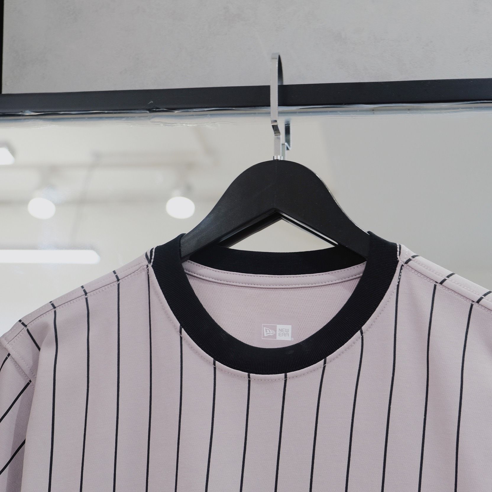  SALE - Áo Thun New Era Tím Sọc Đen I 60435413 Hàng Chính Hãng 