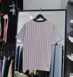  SALE - Áo Thun New Era Tím Sọc Đen I 60435413 Hàng Chính Hãng 