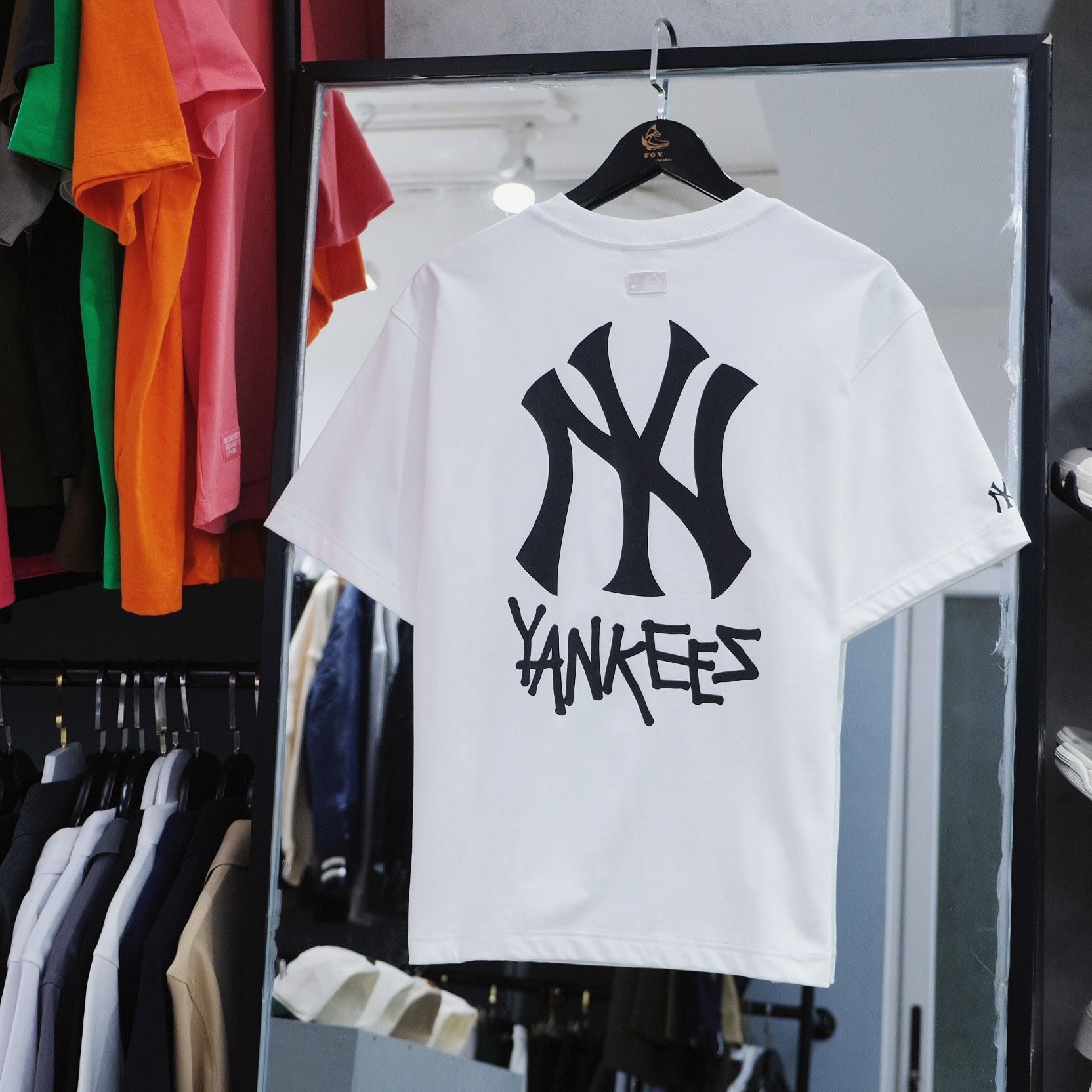  Áo Thun MLB Ny Yankees 3ATSB1843-50WHS Màu Trắng Chính Hãng 