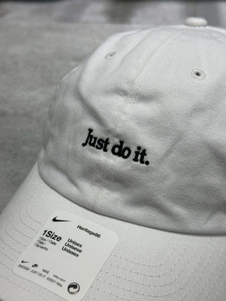  Mũ Nón Lưỡi Trai NlKE - JUST DO IT - TRẮNG I CQ9512-100 Chính Hãng 