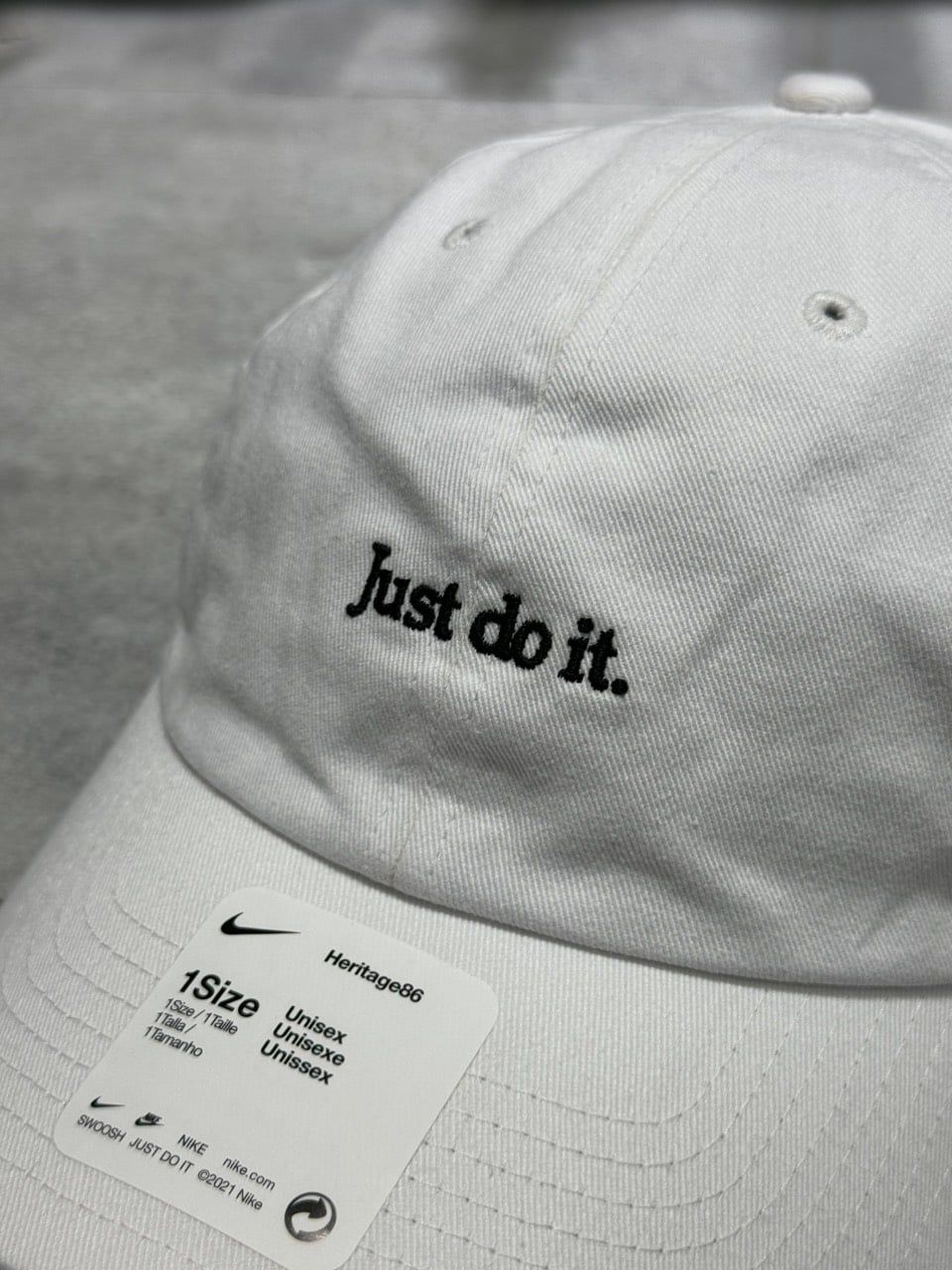  Mũ Nón Lưỡi Trai NlKE - JUST DO IT - TRẮNG I CQ9512-100 Chính Hãng 
