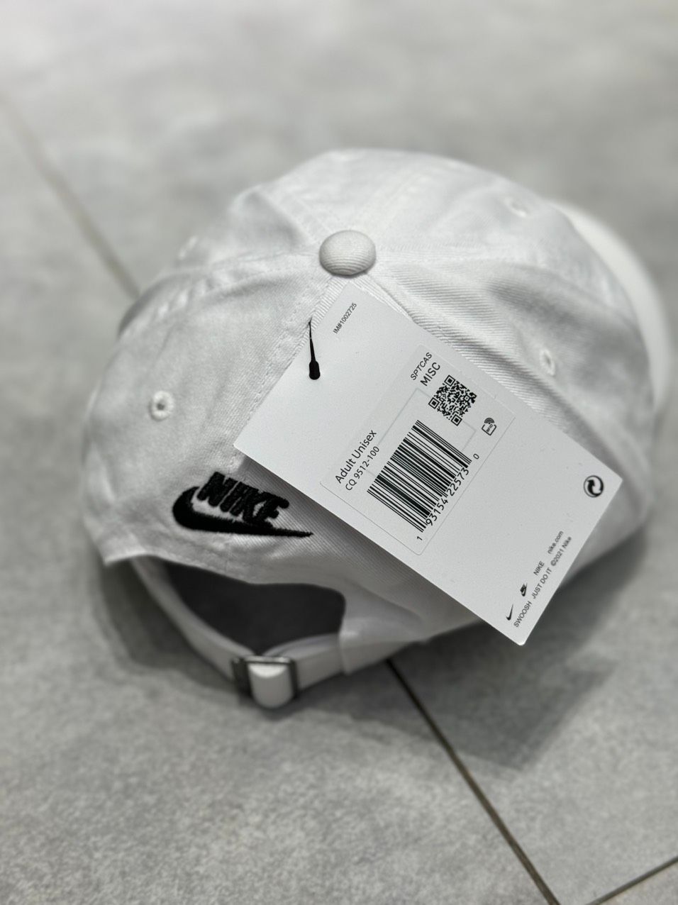  Mũ Nón Lưỡi Trai NlKE - JUST DO IT - TRẮNG I CQ9512-100 Chính Hãng 