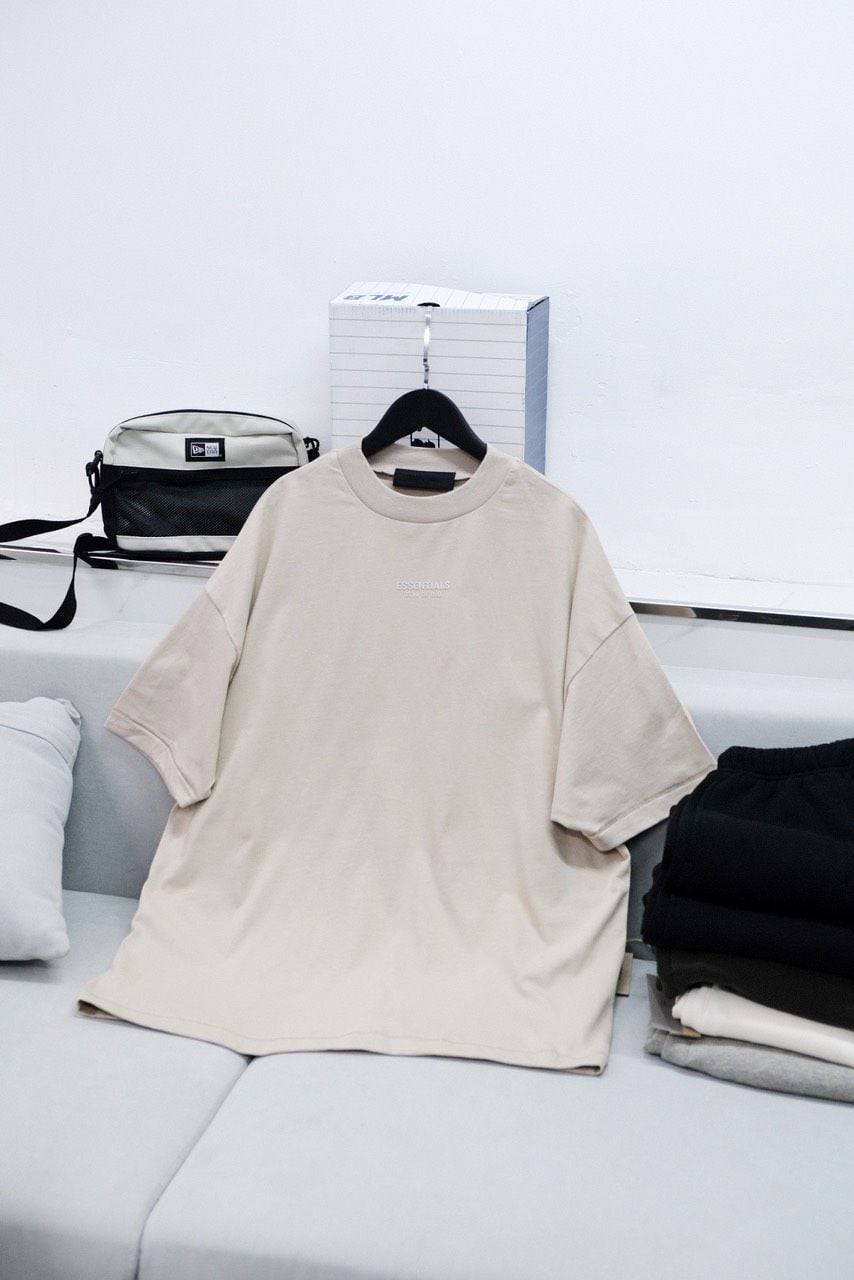  Áo Fear Of God Màu Seal Logo Chữ Nhỏ SS2024 Hàng Chính Hãng 