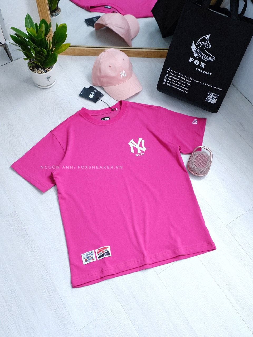  SALE - Áo Thun New Era 1906 Hồng I 14187344 Hàng Chính Hãng 