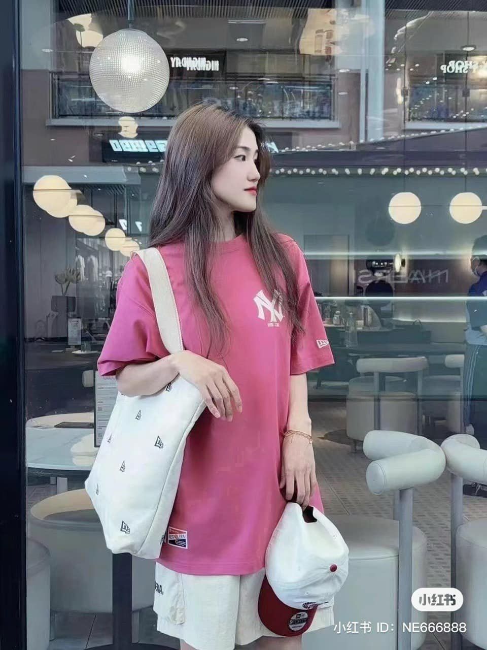  SALE - Áo Thun New Era 1906 Hồng I 14187344 Hàng Chính Hãng 