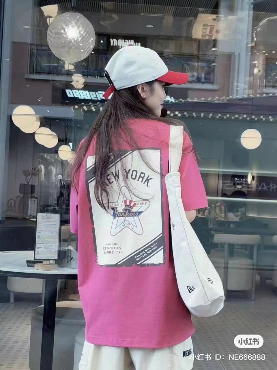  SALE - Áo Thun New Era 1906 Hồng I 14187344 Hàng Chính Hãng 