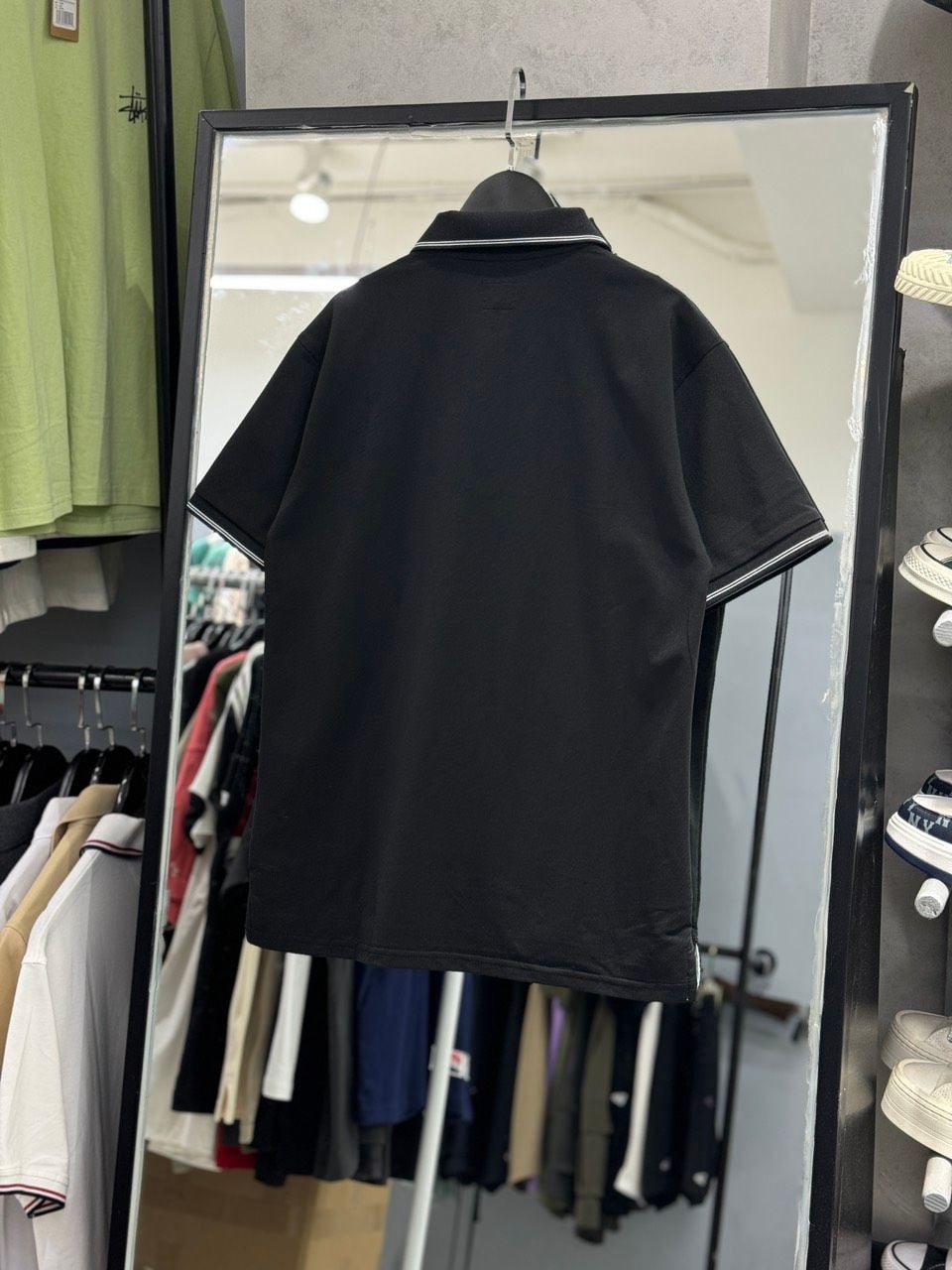  Áo Polo Ny Đen Viền Trắng I 14187361 Hàng Chính Hãng 