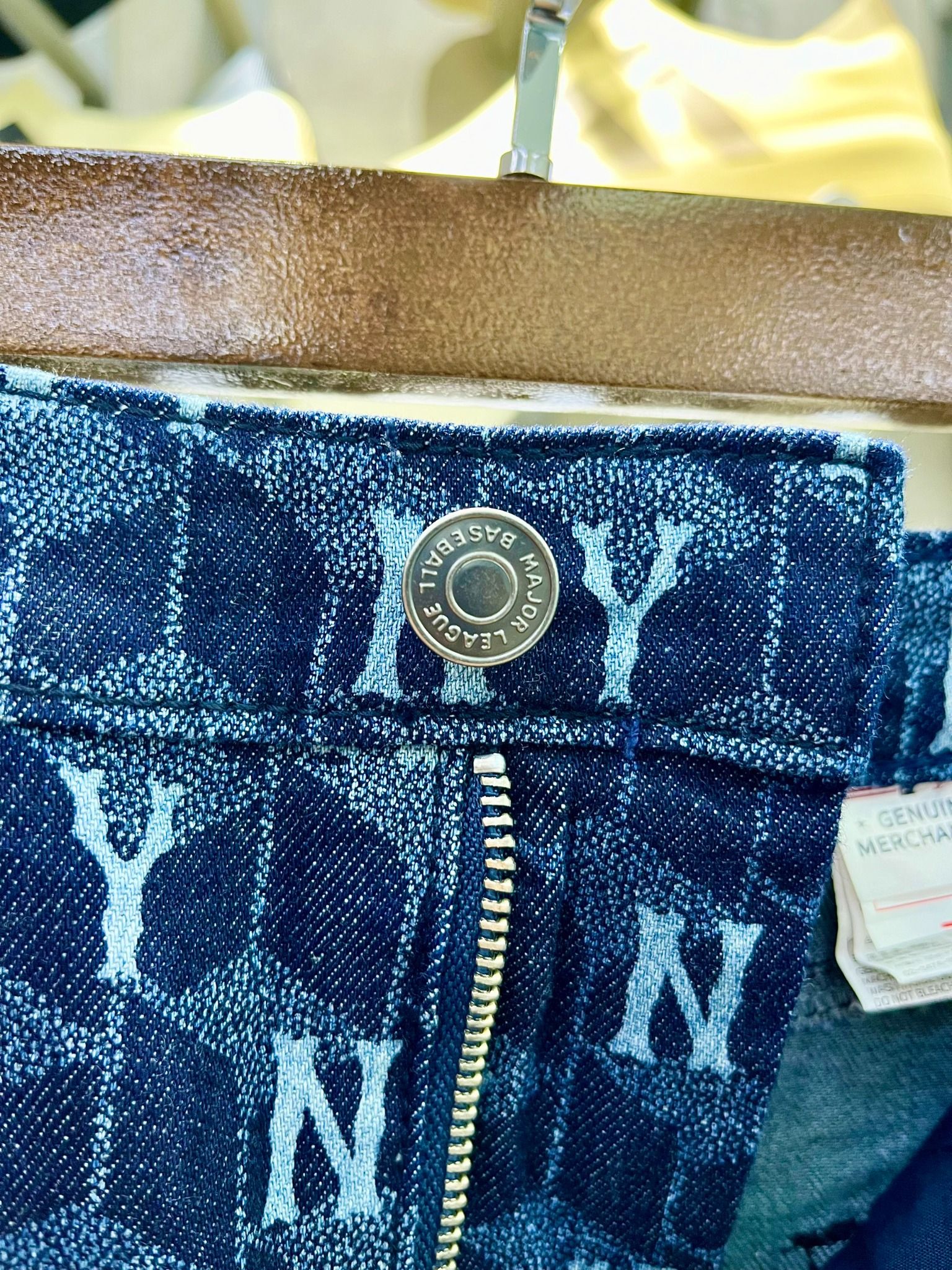  Chân Váy Denim MLB Skirt Mono GREYB Logo Thêu | 3FDSM0734 Hàng Chính Hãng 