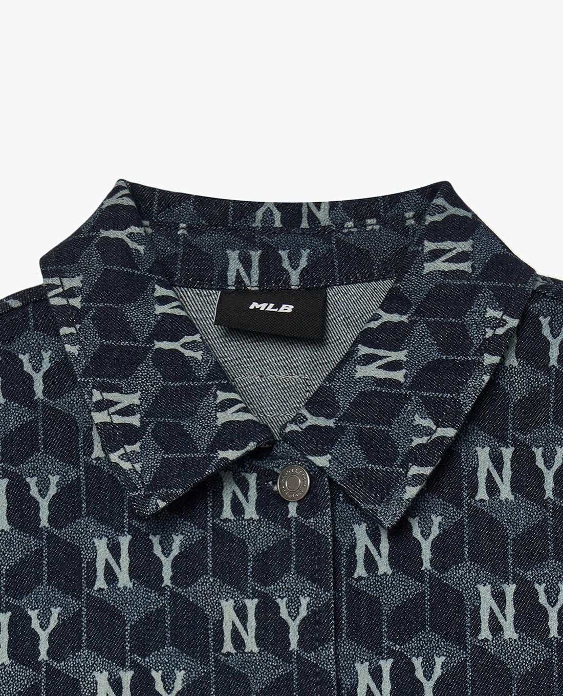  Đầm sơ mi denim tay dài Monogram MLB | 3FDDM0734 Chính Hãng 