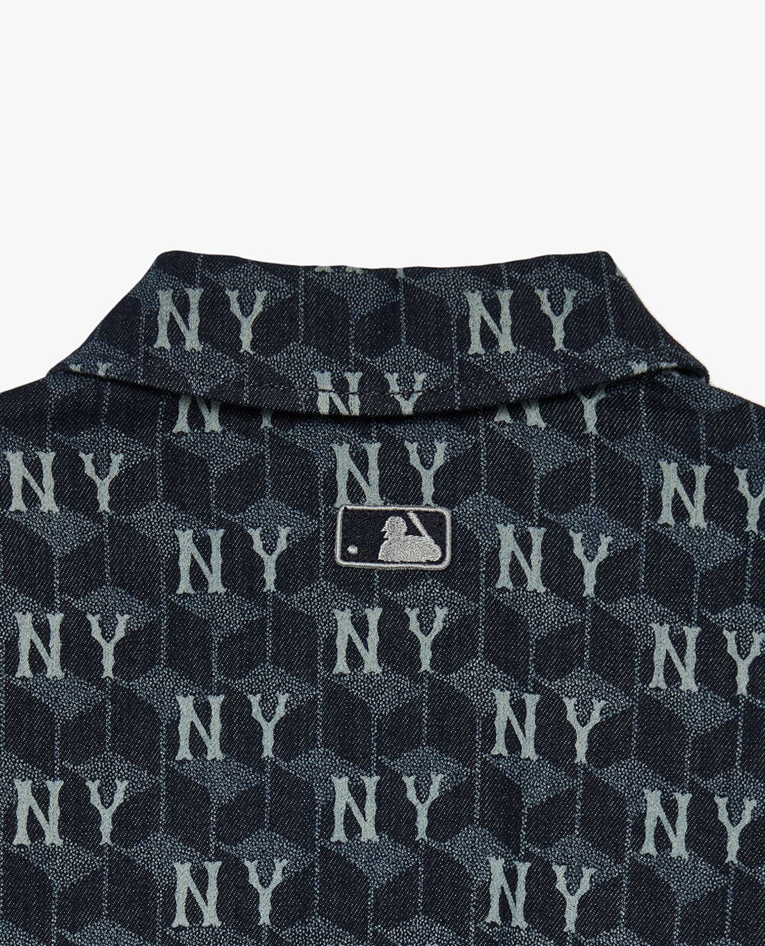  Đầm sơ mi denim tay dài Monogram MLB | 3FDDM0734 Chính Hãng 