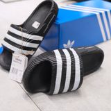  Dép Adidas Adilette22 Màu Đen Sọc Trắng | IF3670 Hàng Chính Hãng 