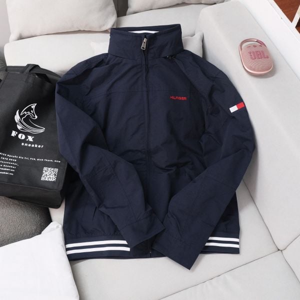  Áo Khoác Tommy Hilfiger Nylon Plain Logo Navy I 78J3041 410 Hàng Chính Hãng 