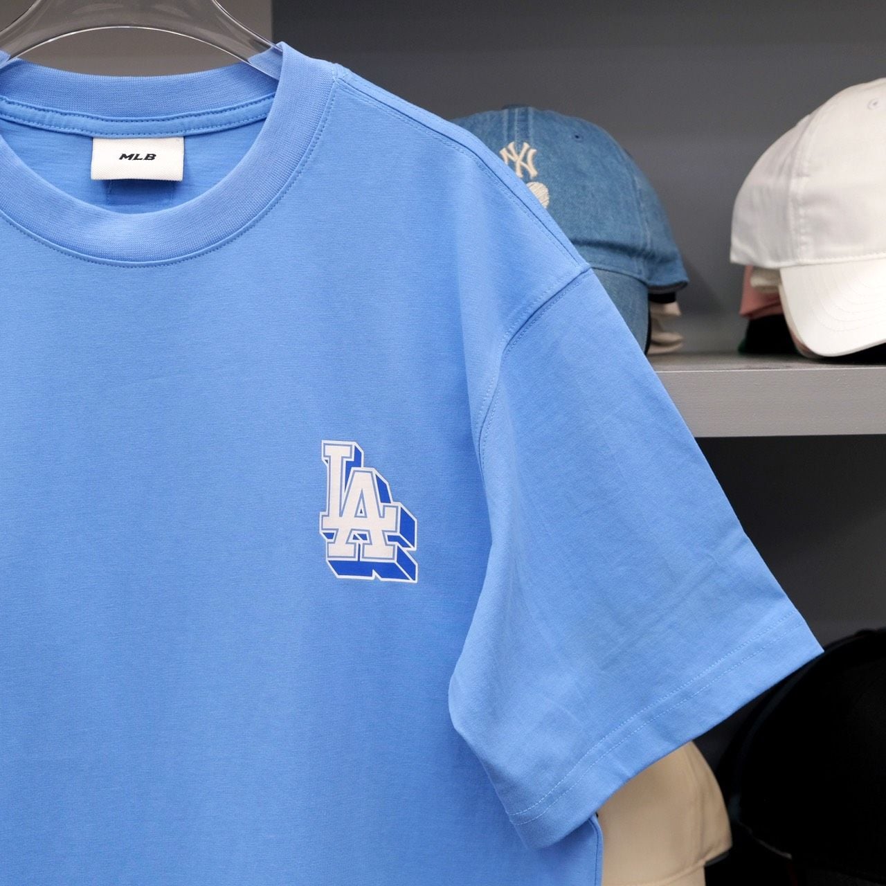  Áo Thun MLB La Xanh Dương Chính Hãng 3ATSV0533 