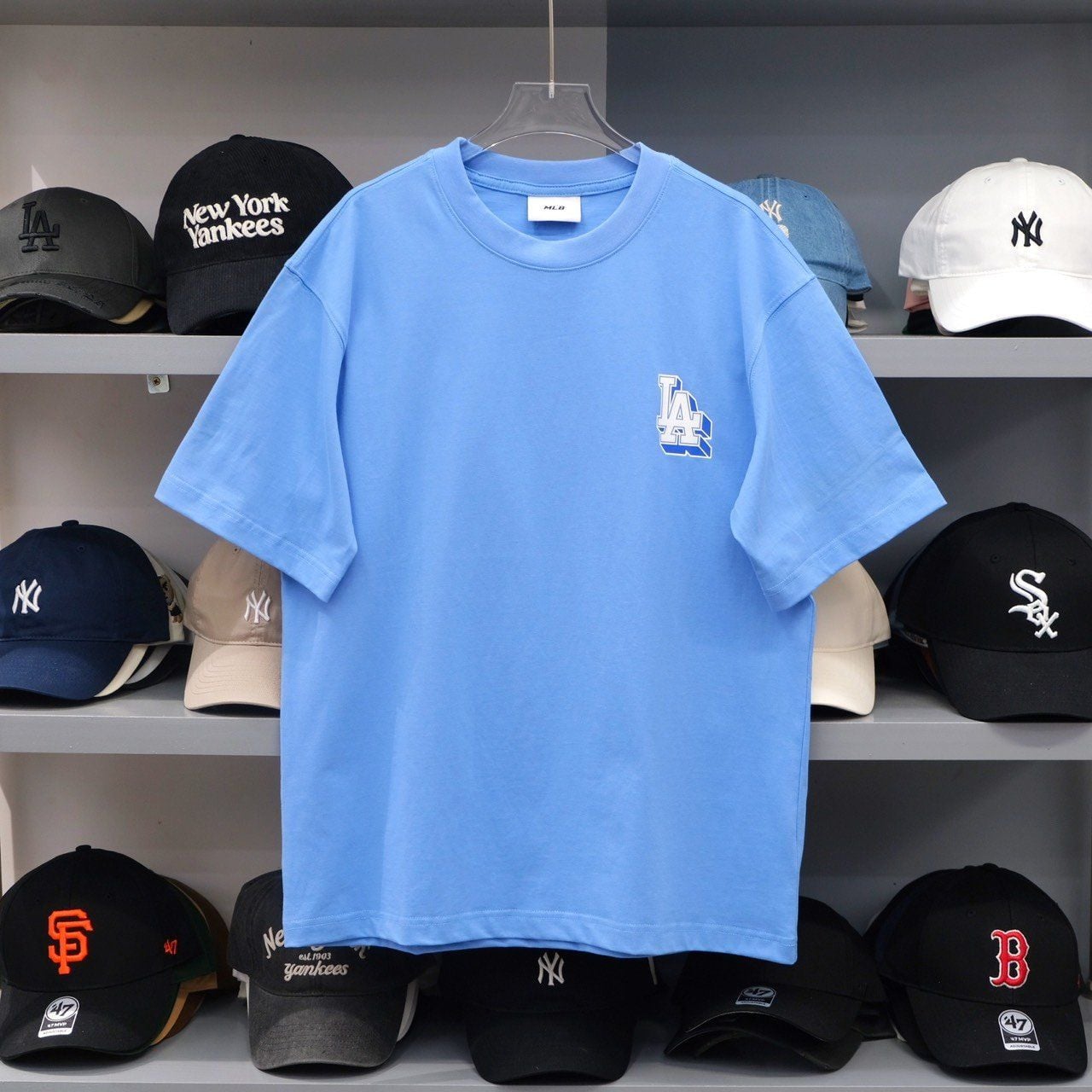  Áo Thun MLB La Xanh Dương Chính Hãng 3ATSV0533 