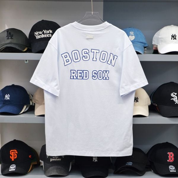  Áo Thun MLB Boston Red Sox Màu Trắng Khoai Môn 3ATSV0533 Chính Hãng 