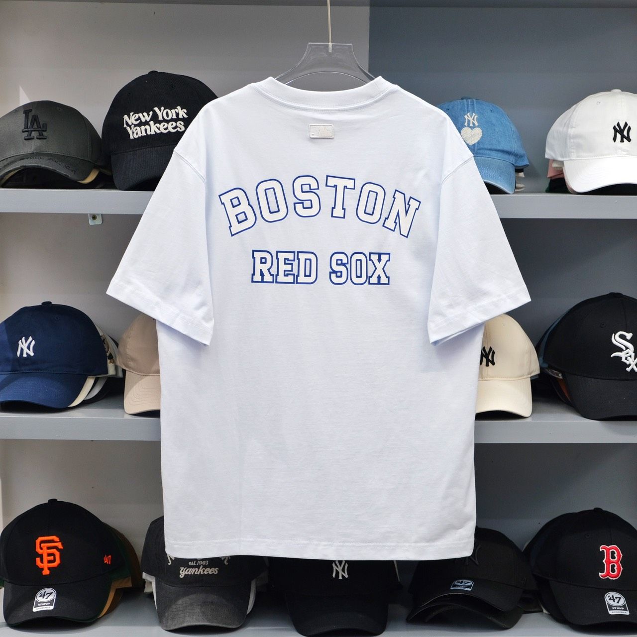 Áo Thun MLB Boston Red Sox Màu Trắng Khoai Môn 3ATSV0533 Chính Hãng 