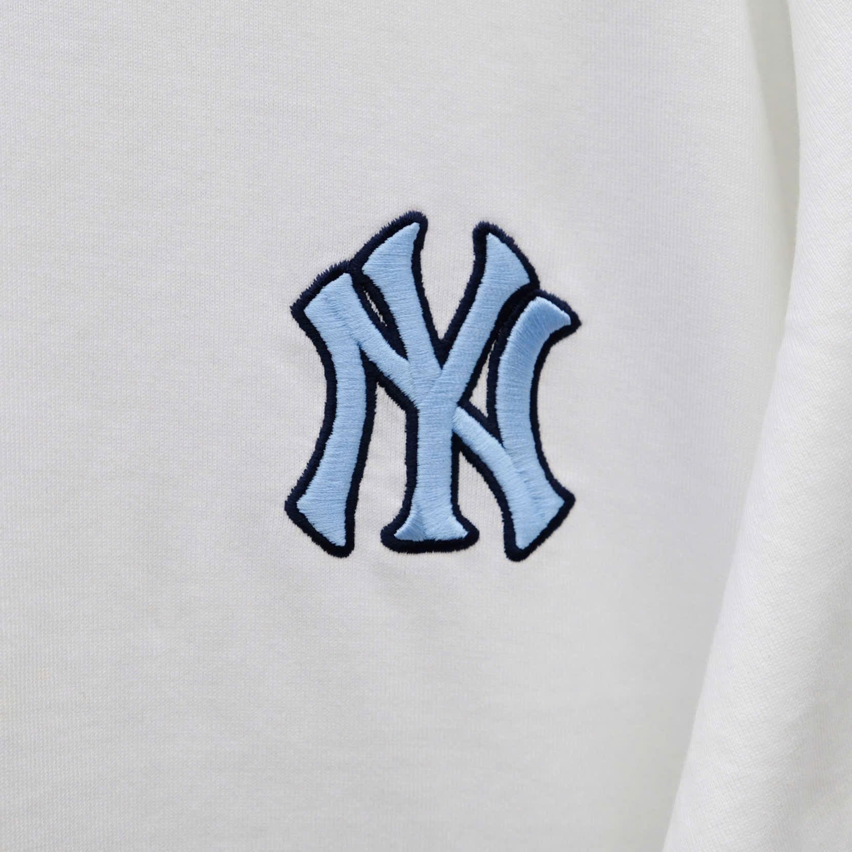  Áo Thun MLB Ny Monogram Biglux Trắng 3ATSM0343 Hàng Chính Hãng 