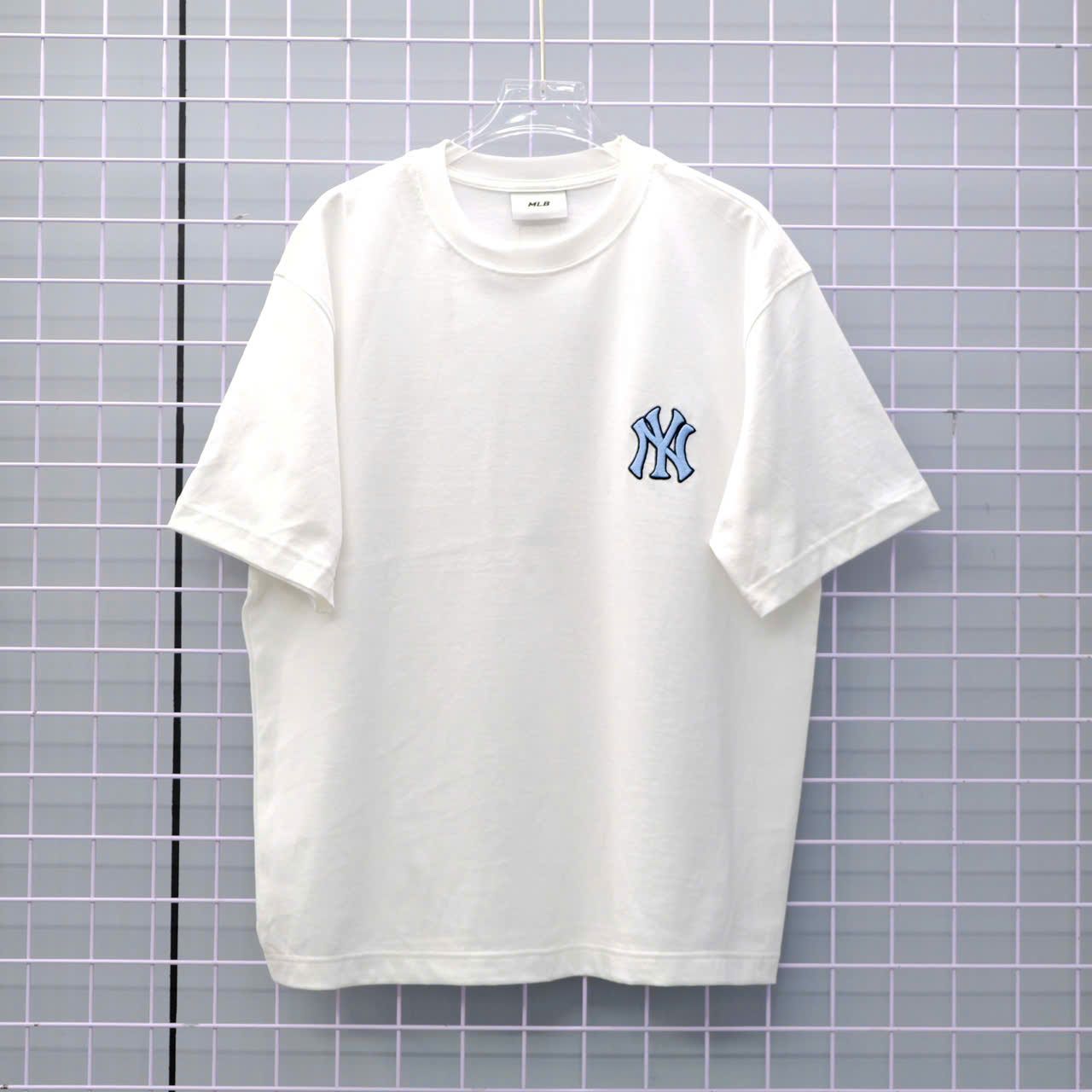  Áo Thun MLB Ny Monogram Biglux Trắng 3ATSM0343 Hàng Chính Hãng 