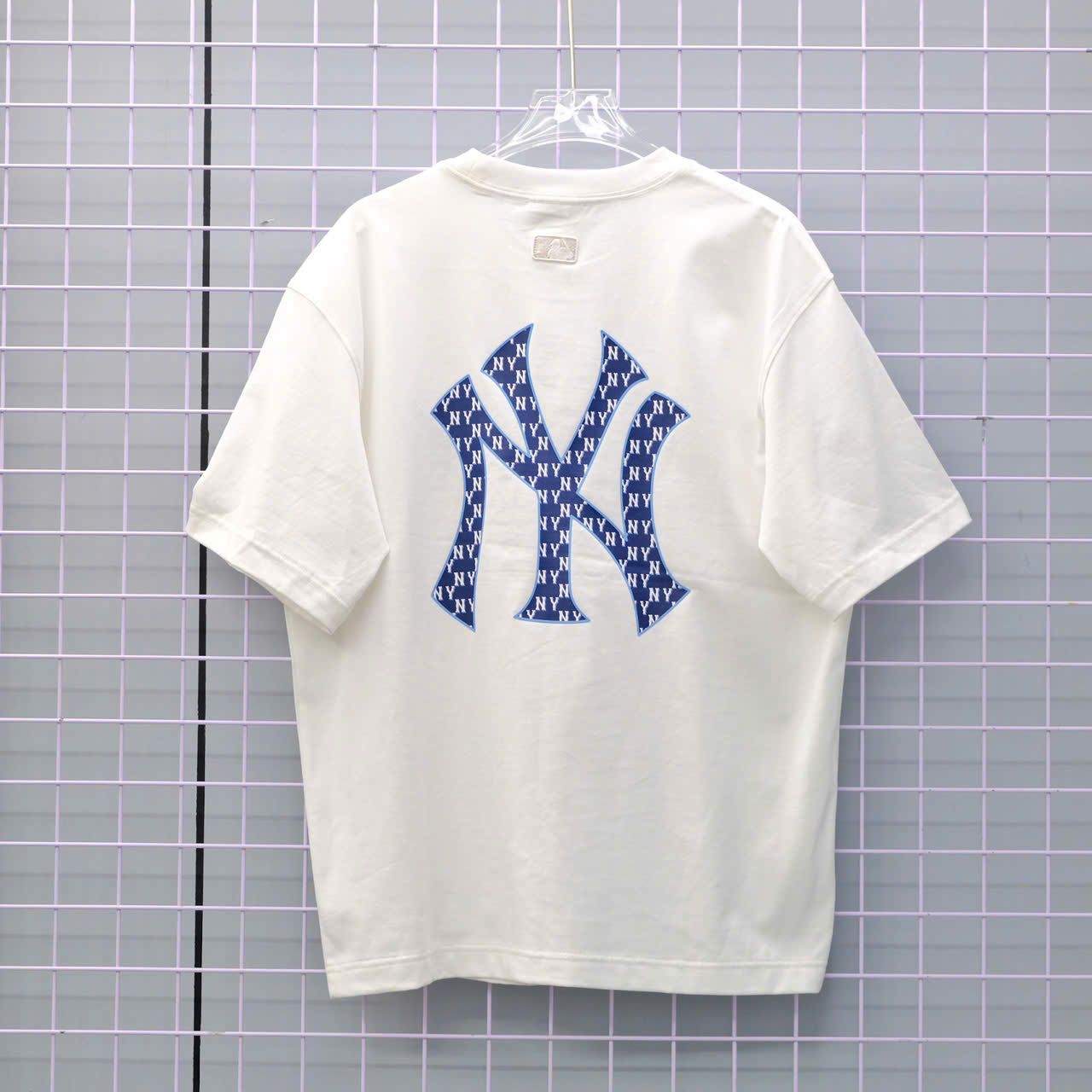  Áo Thun MLB Ny Monogram Biglux Trắng 3ATSM0343 Hàng Chính Hãng 