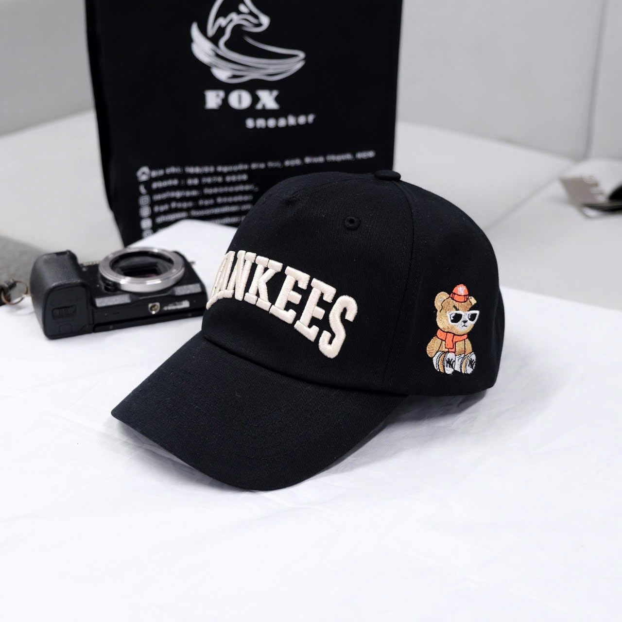  Mũ Nón MLB Yankees Gấu Đen Chính Hãng 