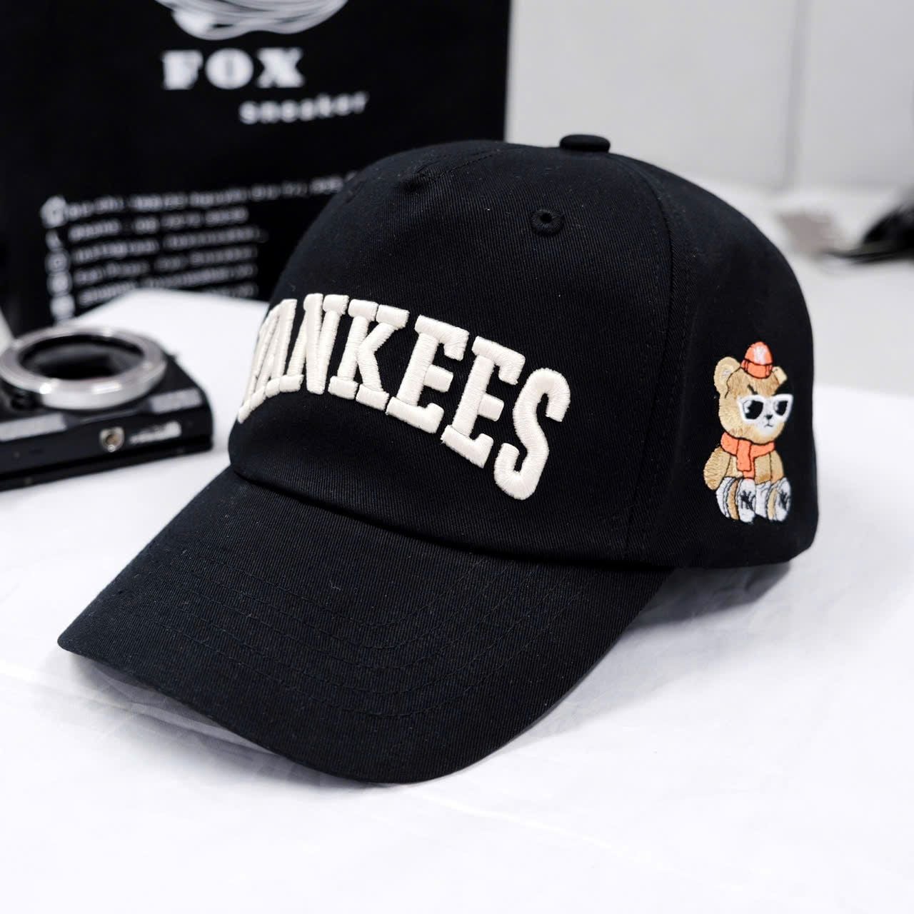  Mũ Nón MLB Yankees Gấu Đen Chính Hãng 