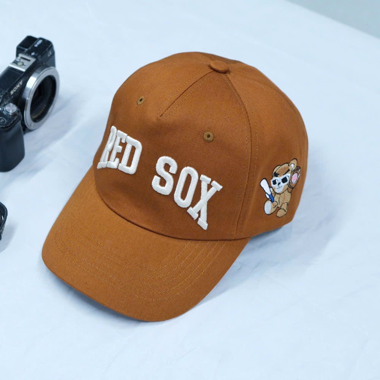  Mũ Nón MLB Red Sox Gấu Nâu Chính Hãng 