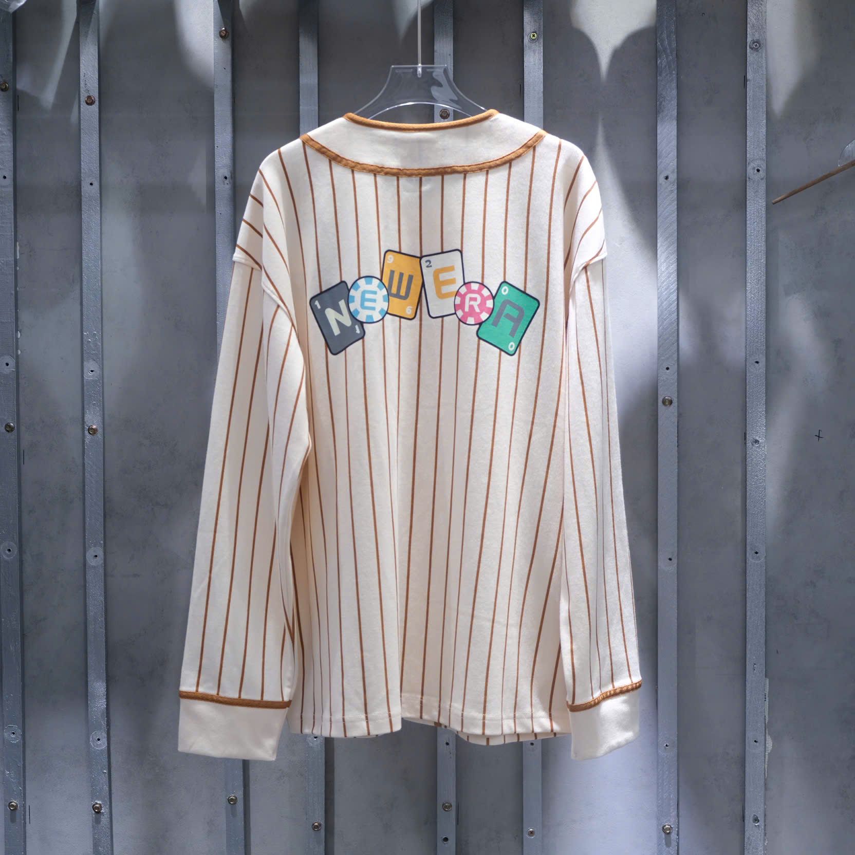  SALE - Áo New Era Jersey Tay Dài Kem Sọc Nâu Hàng Chính Hãng | 13789278 
