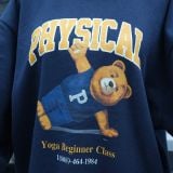  Áo Sweater Shirt  Yoga Bear Navy PHYPS Hàng Chính Hãng 