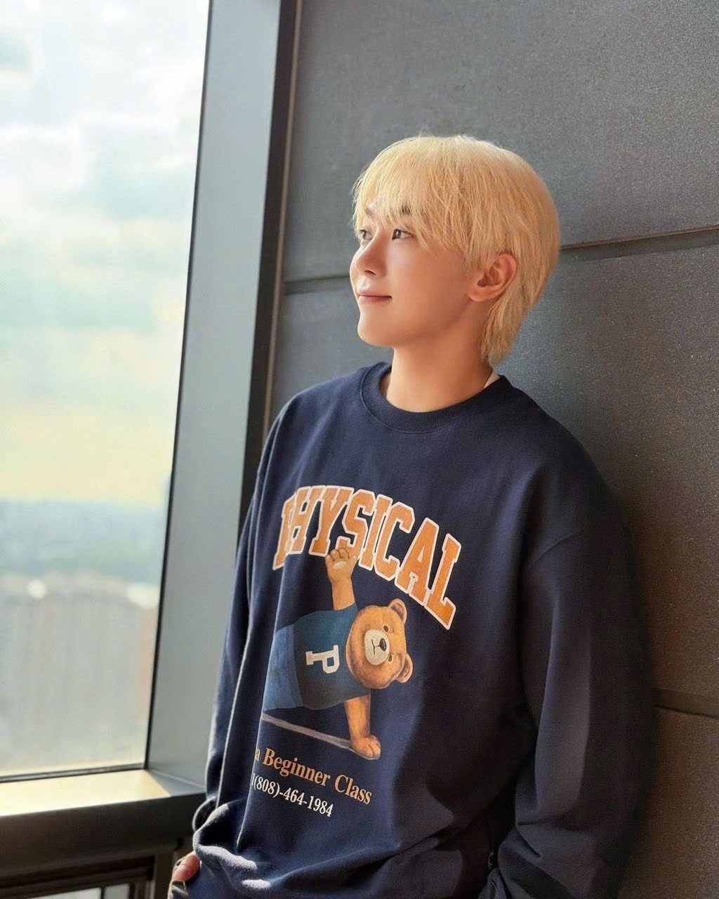  Áo Sweater Shirt  Yoga Bear Navy PHYPS Hàng Chính Hãng 