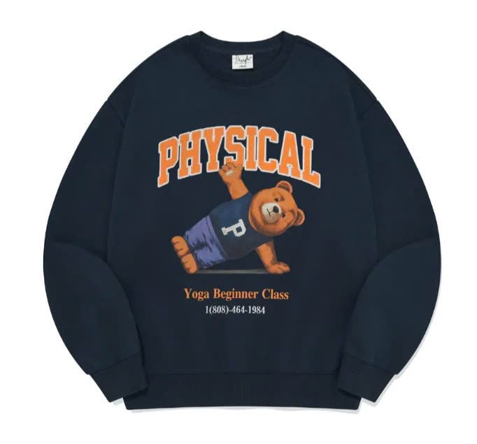  Áo Sweater Shirt  Yoga Bear Navy PHYPS Hàng Chính Hãng 
