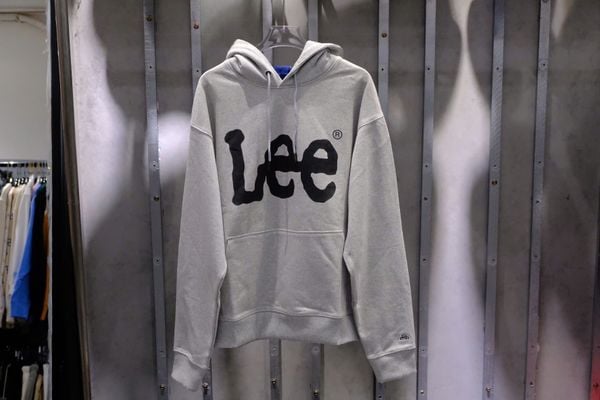  Áo Hoodie Lee Big Twitch Loose Màu Xám Hàng Chính Hãng 