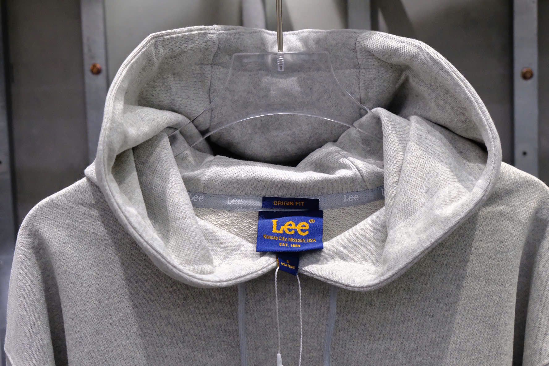  Áo Hoodie Lee Big Twitch Loose Màu Xám Hàng Chính Hãng 