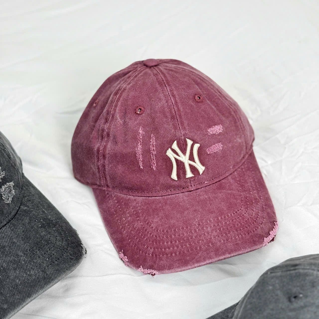  Mũ Nón MLB Jean Rách Nhiều Màu Hàng Chính Hãng 