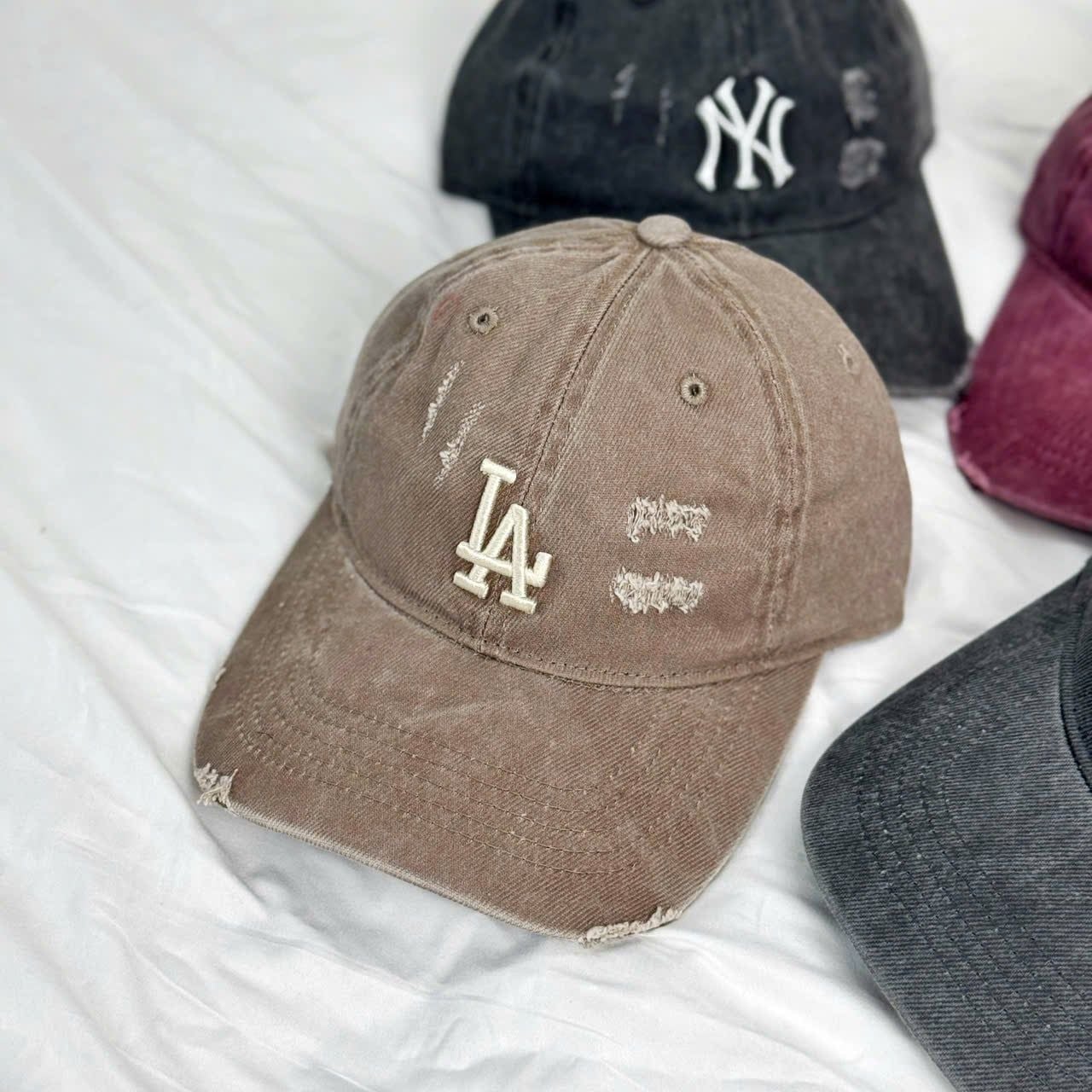  Mũ Nón MLB Jean Rách Nhiều Màu Hàng Chính Hãng 