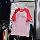  SALE - Áo Thun New Era Yankees Hồng Tay Đỏ Hàng Chính Hãng | 12554687 