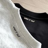  Áo Sweater What is isnt Đen và Xám Basic Hàng Chính Hãng 