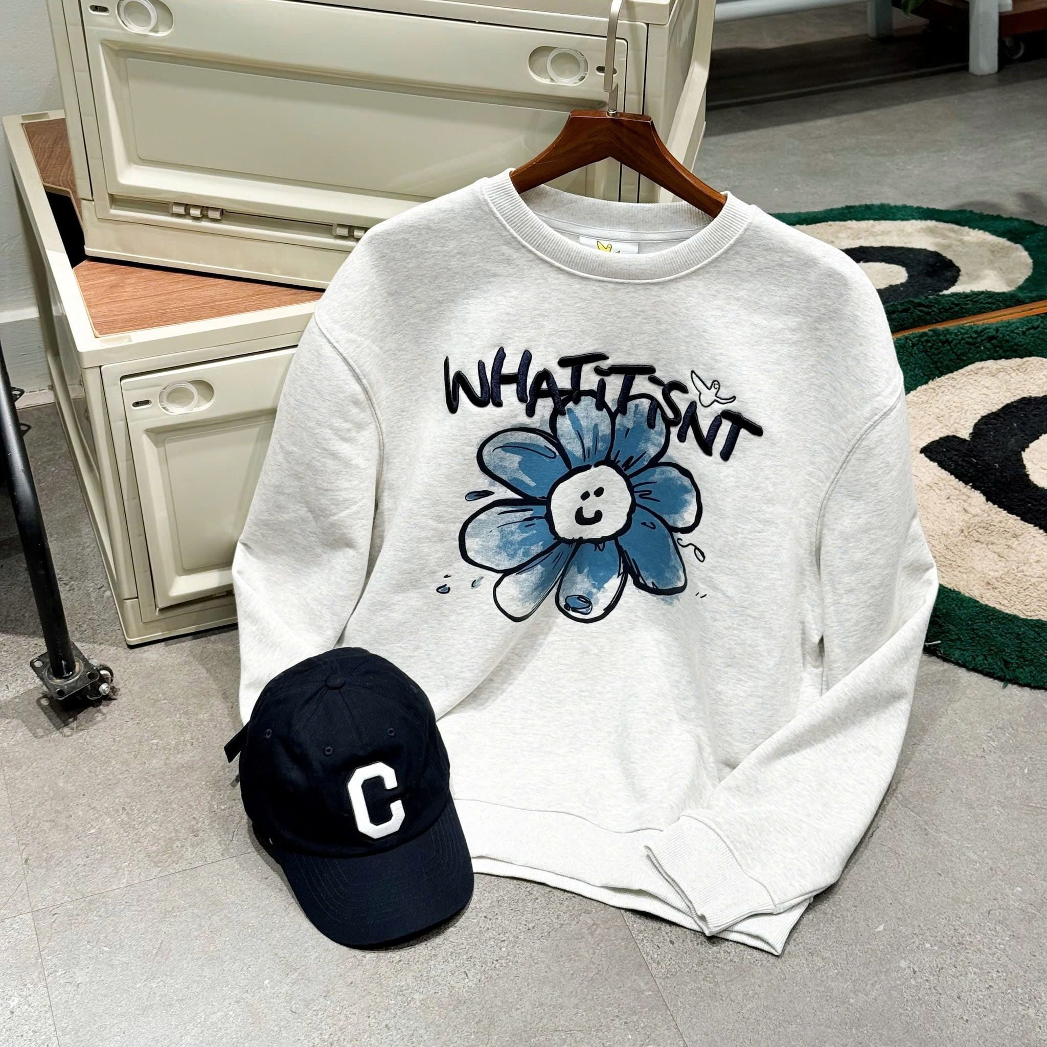  Áo Sweater What is isnt Đen và Xám Basic Hàng Chính Hãng 